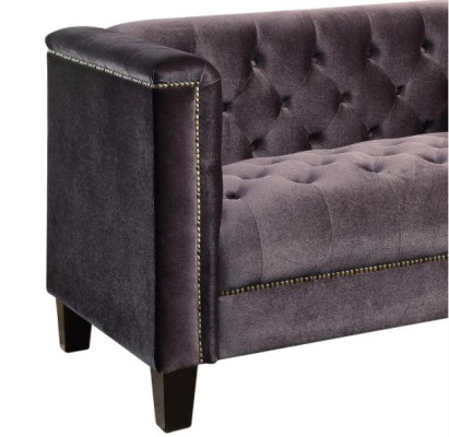 Hellgrau Dreisitzer Textil Chesterfield Wohnzimmer Modern Design Couchen Sofa