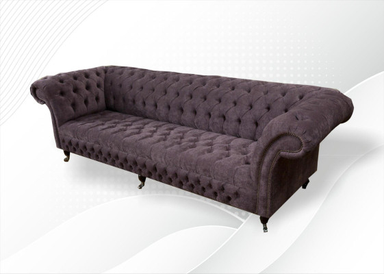 xxl Big Sofa Couch Chesterfield 265cm Polster Sofas 4 Sitzer Leder