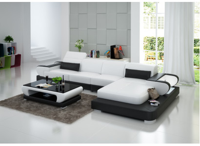 Eleganz Neues L-förmiges Designer-Ledersofa für stilvolle Wohnräume
