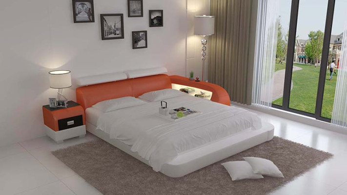 Bett mit USB Polsterbett Luxusbett Doppelbett Ehebett Betten 140/160/180 LB8801