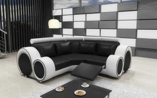 Ecksofa Sofa Couch BERX Polster Wohnlandschaft Leder Eck Sofas Garnitur L Form