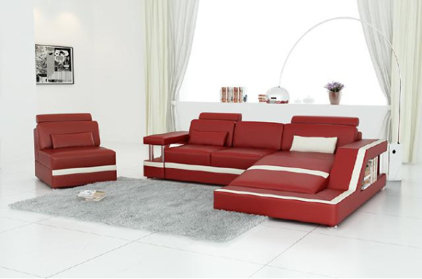 LEDERSOFA XXL LEDER GARNITUR ECKSOFA POLSTER WOHNLANDSCHAFT GARNITUR L FORM HH4