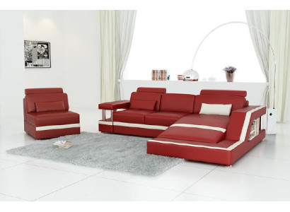 LEDERSOFA XXL LEDER GARNITUR ECKSOFA POLSTER WOHNLANDSCHAFT GARNITUR L FORM HH4