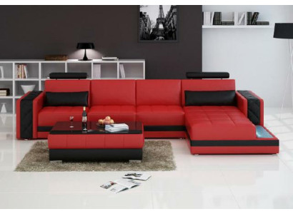 Ecksofa Ledersofa Big XXL U Form Wohnlandschaft Sofa Couch Garnitur Neu H2211B