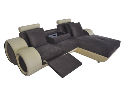 Design Couch Eck Sofa Leder Eck Garnitur Ecke Landschaft Polster L Form