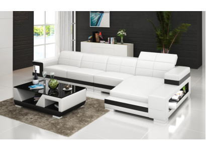 Sofa Ledersofa Couch Wohnlandschaft Eck Modern Ecksofa Design Garnitur