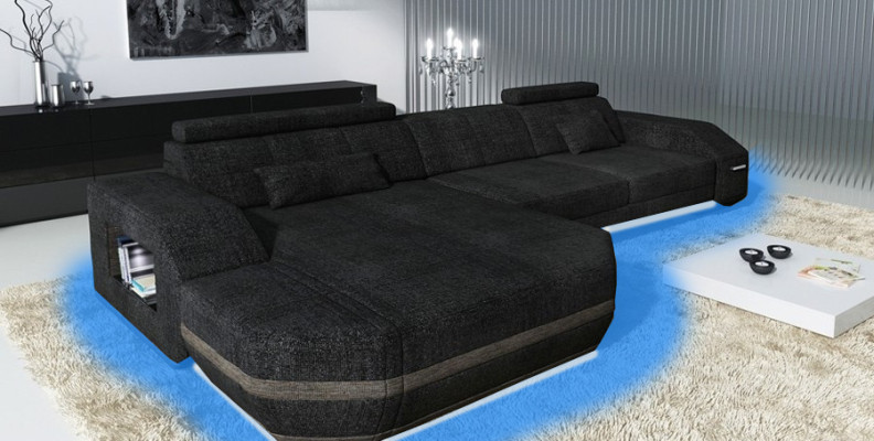 Ecksofa Sofa Couch Polster Design Wohnlandschaft Design Eckgarnitur