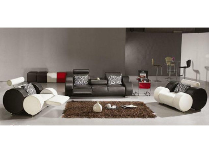 LEDERSOFA LEDER COUCH 3+2+1 SITZER POLSTERGARNITUR DESIGNER SOFA NEU GARNITUR !!