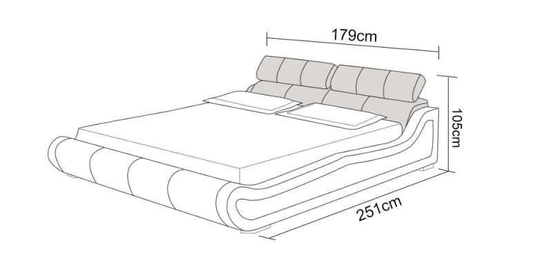 Luxus Leder Bett Design Polster Betten Doppel Modernes Ehe 140/160/180 cm
