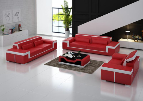 Design Leder Sofa Couch Polster Sofas Couchen Dreisitzer 3er Wohnzimmer Sitz Neu