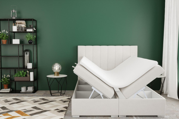 Boxspring Bett Hotel Doppel Komplett Set Matratze Topper Betten Funktion Kasten