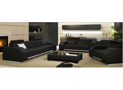 Ledersofa Sofagarnitur 3+2+1 Leder Couch Polster Sitz Designer Garnitur JarksonS