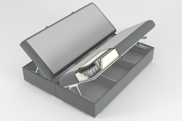 Boxspring Bett Hotel Doppel Samt Luxus Betten Polster Bettkasten Funktion Braun