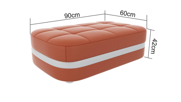 Design Polster Hocker Fußhocker Ottomane Sitz Gepolstert Pufa 