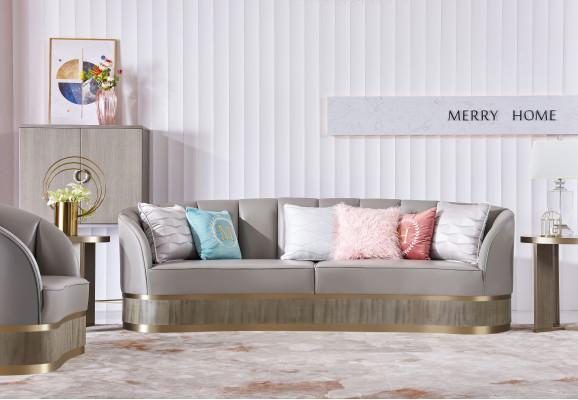 Sofagarnitur 4+2+2 Sitzer Wohnzimmer Polstermöbel Modernes Sofa Ledersofa Sofas