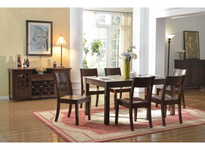 Esstisch 6x Stühle Weinschrank 8tlg. Esszimmer Set Gruppe Garnitur Tisch