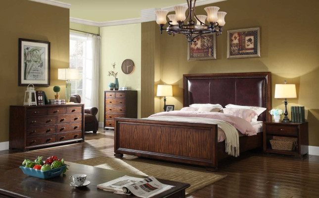 Komplettes Schlafzimmer Set 4 tlg Design Modern Luxus Bett 2x Nachttisch