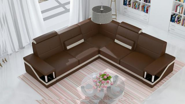 Ledersofa Eckcouch Sofa Couch Poster Eckgarnitur Sofas Stoff Leder Garnitur Neu