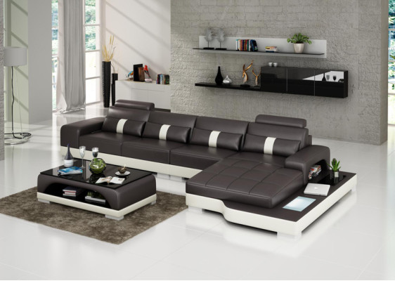 Entdecken Sie Komfort und Stil mit unserem modernen gepolsterten Ecksofa in L-Form