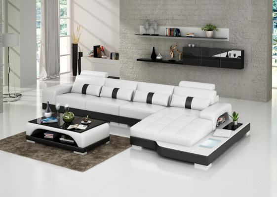 Entdecken Sie Komfort und Stil mit unserem modernen gepolsterten Ecksofa in L-Form