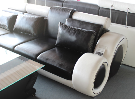 Elegante Designer Eckcouch Berlin II Ledersofa Ecksofa Sofa Couch
