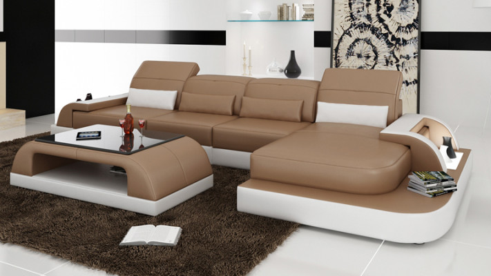 Elegantes Luxus-Design L-förmiges Ecksofa für zeitgemäße Wohnkultur