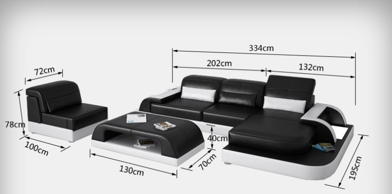 Elegantes Luxus-Design L-förmiges Ecksofa für zeitgemäße Wohnkultur