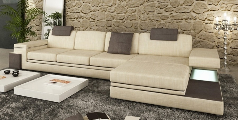 Neues gepolstertes Ecksofa in Ledersofa L-Form für das Wohnzimmer 