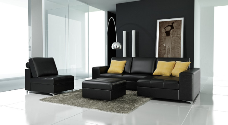 Ledersofa Sofa Couch USB Wohnlandschaft Ecksofa Garnitur Design Modern Neu K5005