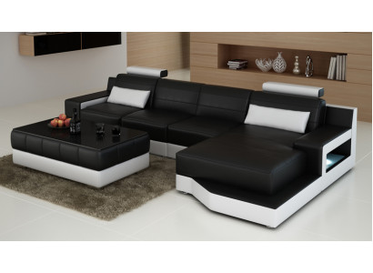 Elegantes Schwarzes Designer-Ecksofa in L-Form für stilvolle Wohnräume