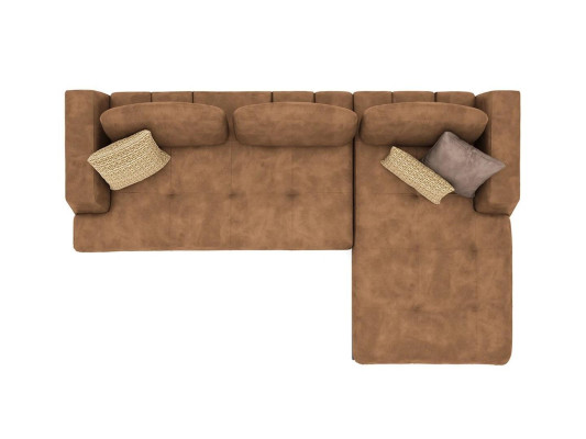 Ecksofa L-Form Relax Wohnzimmer Braun Leder Sofa Polstermöbel Eck Garnitur