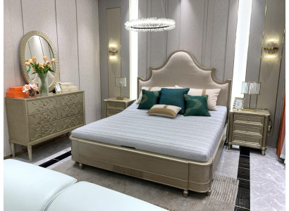 Schlafzimmer Design Bett Set Garnitur Betten 2x Nachttisch 3tlg. Möbel Komplett