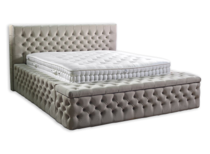 Chesterfield Doppel Hotel Betten Schlaf Zimmer Leder Modern Bett Polster