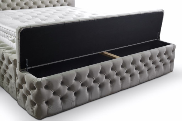 Chesterfield Doppel Hotel Betten Schlaf Zimmer Leder Modern Bett Polster
