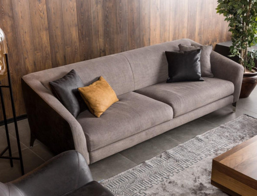 Sofa 3 Sitz Couch Polster Sofas Couchen Wohnzimmer Design Textil Stoff