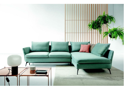 Wohnzimmer Grün Möbel Textil Sofas Ecksofa L Form Couch Polstermöbel