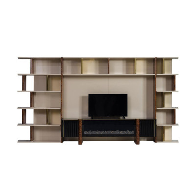 Wohnwände tv Wand Holz Modern Stil Regal Wohnzimmer Möbel Schrank rtv Ständer