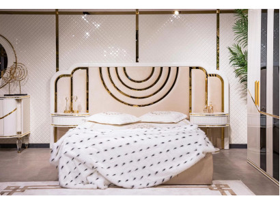 Modern Schlafzimmer Set Bett + 2x Nachttische Design Möbel 3 tlg. Neu