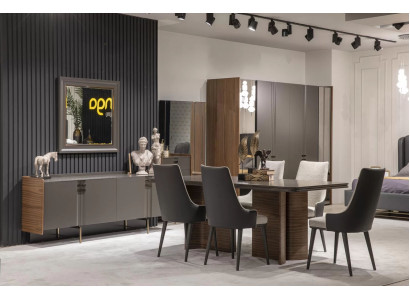 Luxus Esszimmer Set Esstisch 6x Stühle Sideboard Essgruppen Essgarnitur 8 tlg