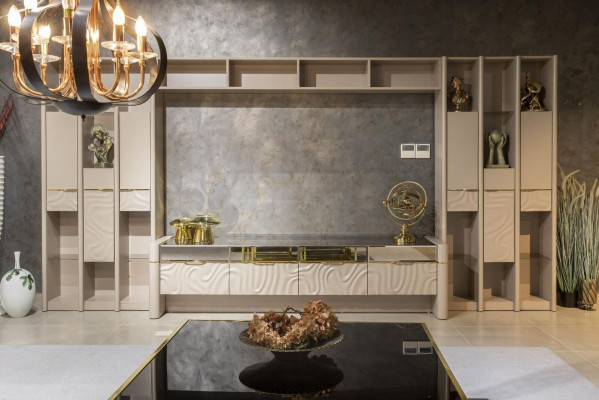 Wohnwand Designer Wohnzimmermöbel Wandschrank Wand Regal Wohnwände