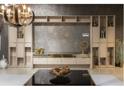 Wohnwand Designer Wohnzimmermöbel Wandschrank Wand Regal Wohnwände