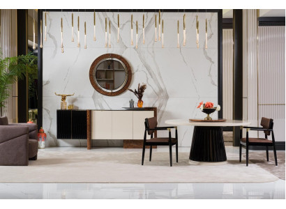 Esszimmer Set 4x Stühle Esstisch Set Esszimmer Designer Holz Stühle Garnitur