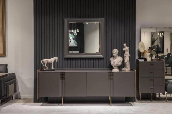 Modern Anrichte Sideboard Anrichte mit Spiegel Unterschrank Luxus Möbel Neu