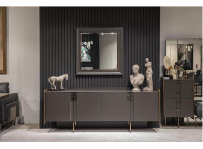 Modern Anrichte Sideboard Anrichte mit Spiegel Unterschrank Luxus Möbel Neu