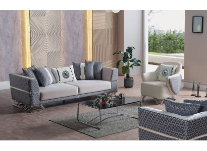 Sofagarnitur 3+1 Sitzer Sessel Garnitur Modern Relax Sessel Möbel Neu
