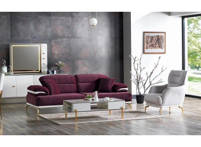 Sofagarnitur 3+1 Sitzer Sessel Garnitur Modern Relax Sessel Möbel