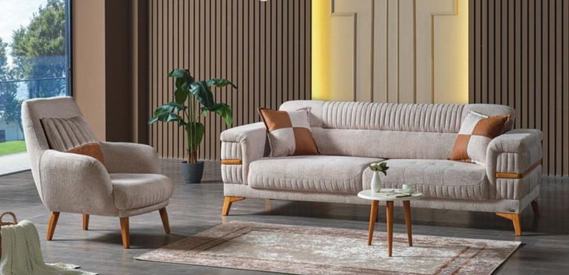 Sofagarnitur 3+1 Sitzer Modern Relax Sessel Modern Stil 2tlg Luxus Wohnzimmer