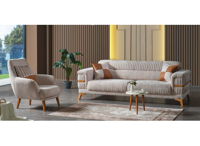 Sofagarnitur 3+1 Sitzer Modern Relax Sessel Modern Stil 2tlg Luxus Wohnzimmer