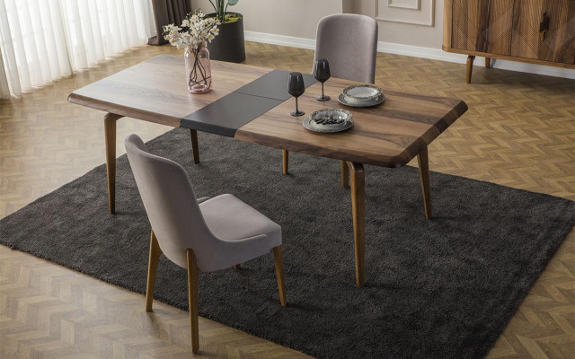Esszimmer set 7tlg. Esstisch+6x Stühle Designer Holz Stuhl Garnitur Möbel Neu