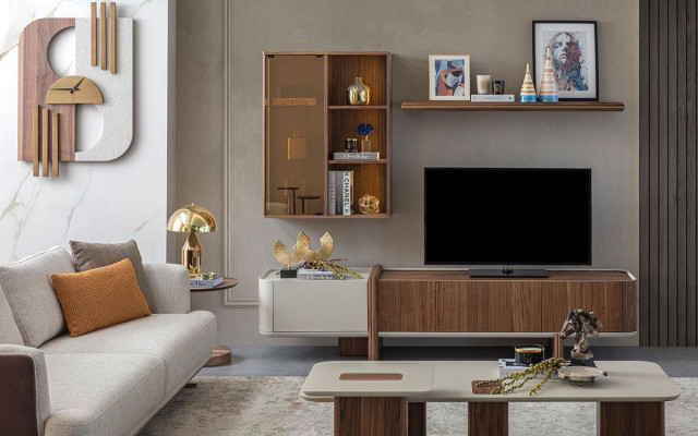 Wohnwand Designer Wohnzimmermöbel Wandschrank Neu Wand Regal